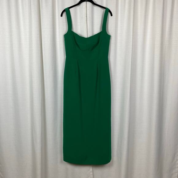 Saloni Tuckernuck Emerald Green Rachel C Sheath Maxi Dress Sz.US8 - Picture 5 of 16